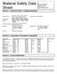 Material Safety Data Sheet