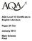 AQA Level 1/2 Certificate in English Literature