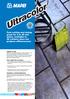 Ultracolor CG2. Fast setting and drying grout for 2 to 20 mm joints, available in 26 colours; does not produce efflorescence