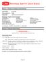 Material Safety Data Sheet