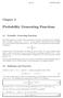 Probability Generating Functions