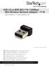 USB 2.0 to IEEE 802.11N 150Mbps Mini Wireless Network Adapter - 1T1R