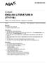 A-level ENGLISH LITERATURE B (7717/1B)