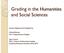 Grading in the Humanities and Social Sciences