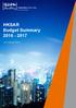 HKSAR Budget Summary 2016-2017