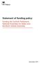 Statement of funding policy: funding the Scottish Parliament, National Assembly for Wales and Northern Ireland Assembly