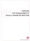 GUIDELINES FOR THE MANAGEMENT OF SEXUALLY TRANSMITTED INFECTIONS