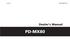 DM-PD0001-00. (English) Dealer's Manual PD-MX80