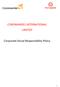 COROMANDEL INTERNATIONAL LIMITED. Corporate Social Responsibility Policy