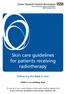 Skin care guidelines for patients receiving radiotherapy