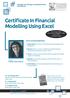 Certificate In Financial Modelling Using Excel