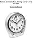 Reizen Atomic Talking Analog Alarm Clock Item #706810. Instruction Manual