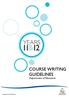 COURSE WRITING GUIDELINES. Department of Education. Department of Education