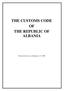 THE CUSTOMS CODE OF THE REPUBLIC OF ALBANIA