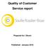 Quality of Customer Service report