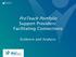 ProTeach Portfolio Support Providers: Facilitating Connections. Evidence and Analysis