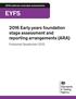 2016 national curriculum assessments EYFS. 2016 Early years foundation stage assessment and reporting arrangements (ARA) Published September 2015