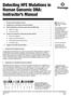 Detecting HFE Mutations in Human Genomic DNA: Instructor s Manual