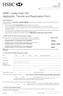 HSBC Loyalty Cash ISA Application, Transfer and Reactivation Form
