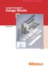 Length Standard. Gauge Blocks. Catalog No. E12014. Small Tool Instruments and Data Management