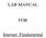 LAB MANUAL FOR. Internet Fundamental