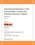 International Education in the Comox Valley: Current and Potential Economic Impacts