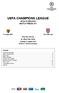 UEFA CHAMPIONS LEAGUE 2012/13 SEASON MATCH PRESS KIT