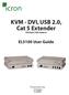 KVM - DVI, USB 2.0, Cat 5 Extender
