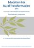 Education For Rural Transformation
