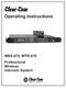 Operating Instructions WBS-670, WTR-670 Professional Wireless Intercom System