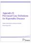 Appendix B: Provincial Case Definitions for Reportable Diseases