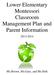 Lower Elementary Montessori Classroom Management Plan and Parent Information