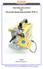 Operating instructions for Electrode sharpening machine WIG 4