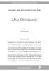 HarperOne Reading and Discussion Guide for Mere Christianity. Reading and Discussion Guide for. Mere Christianity. C. S. Lewis.