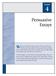 Persuasive Essays. Chapter