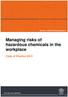 Managing risks of hazardous chemicals in the workplace