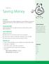 Saving Money. Grade One. Overview. Prerequisite Skills. Lesson Objectives. Materials List