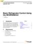Basic Refrigerator Control Using the MC9RS08KA2 Jose Ruiz RTAC Americas