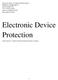 Electronic Device Protection