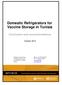 Domestic Refrigerators for Vaccine Storage in Tunisia