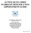 ACTIVE DUTY CHIEF WARRANT OFFICER (CWO) APPOINTMENT GUIDE