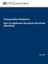 Transposition Guidance: How to implement European Directives effectively