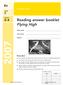 Reading answer booklet Flying High