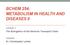 BCHEM 254: METABOLISM IN HEALTH AND DISEASES II