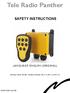 Tele Radio Panther SAFETY instructions