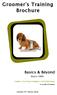 Groomer's Training Brochure