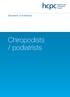 Standards of proficiency. Chiropodists / podiatrists