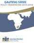 GAUTENG SMME POLICY FRAMEWORK (2010-2014)