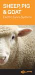 SHEEP, PIG & GOAT Electric Fence Systems
