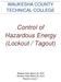 Control of Hazardous Energy (Lockout / Tagout)